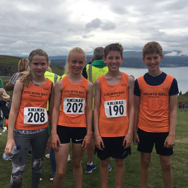 Youth athletes in Colwyn Bay