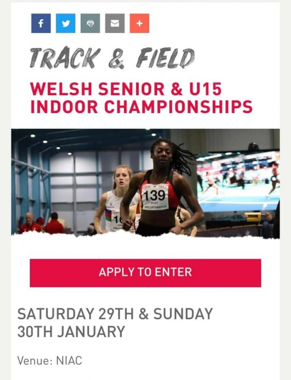 WELSH SENIOR & U15 INDOOR CHAMPIONSHIPS