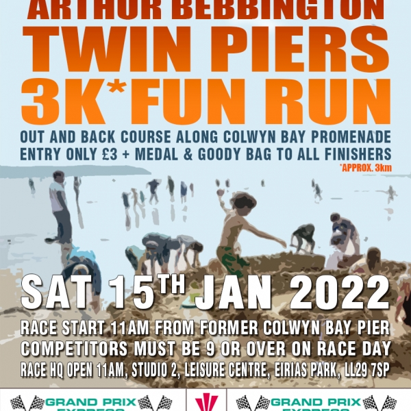Arthur Bebbington Twin Piers 3K fun Run Saturday 15th Jan
