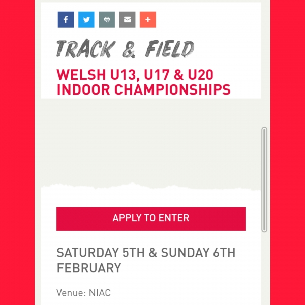 Welsh Athletics Junior Indoor Championships